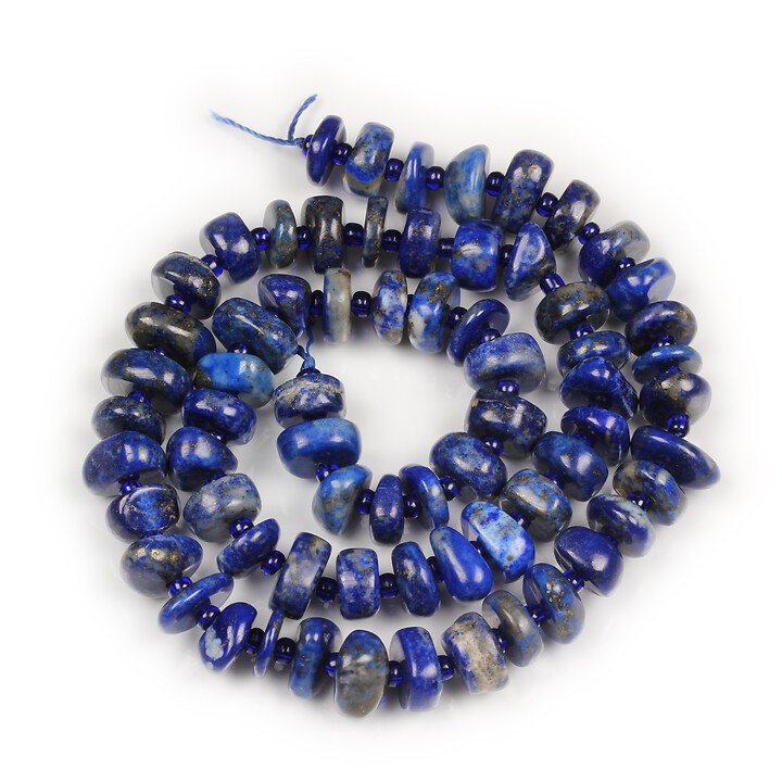 Margele lapis lazuli nuggets 11-13x10-11x4,5-7,5mm (sirag)