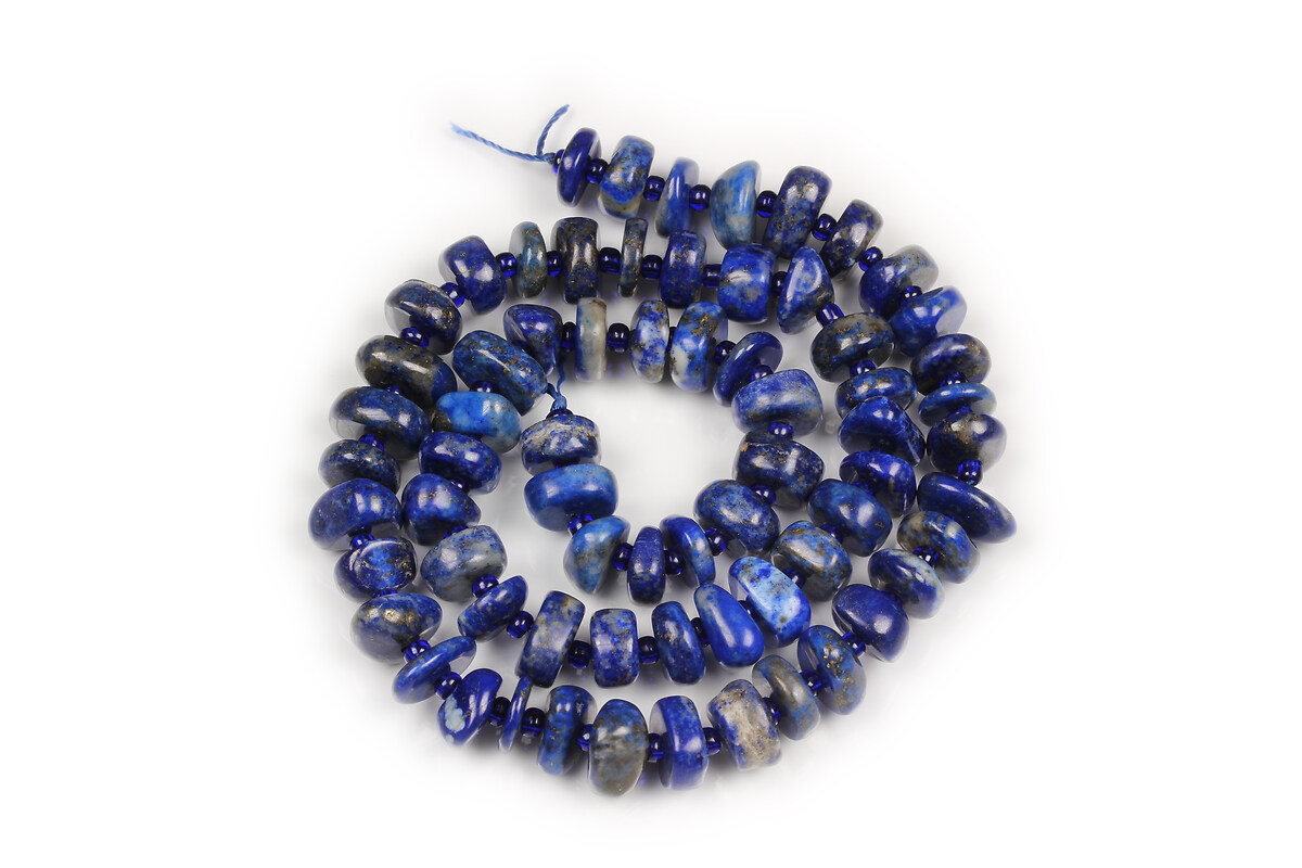 Margele lapis lazuli nuggets 11-13x10-11x4,5-7,5mm (sirag)