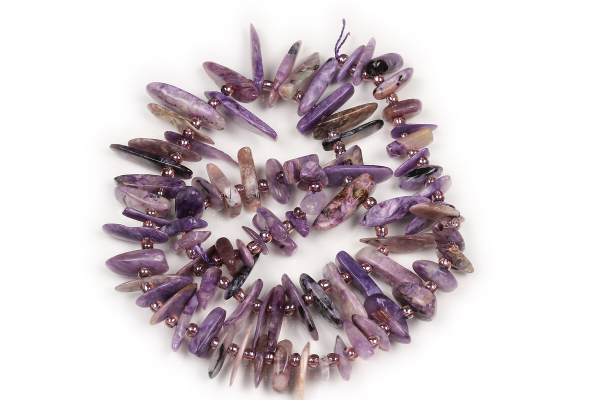 Margele charoite chips 10-30x5-7mm (sirag)