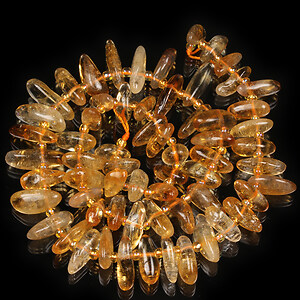 Margele citrine chips 10-30x5-7mm (sirag)