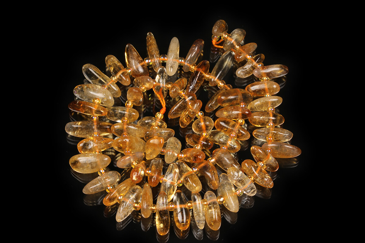 Margele citrine chips 10-30x5-7mm (sirag)