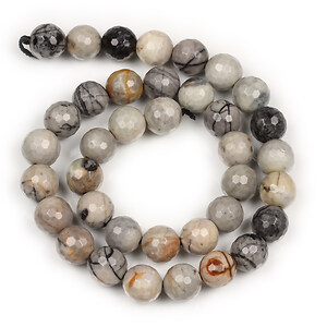 Margele Picasso Jasper sfere fatetate (128 fatete) 10mm (sirag)