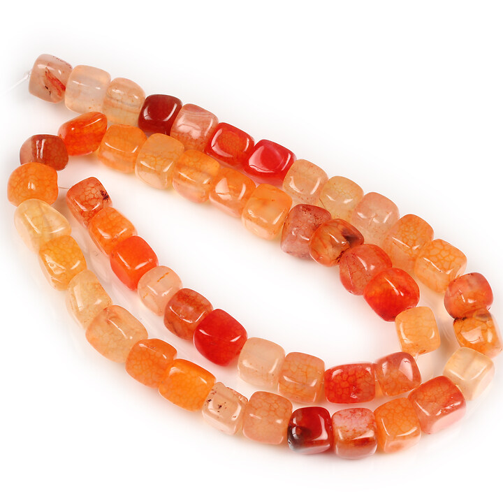 Margele agate crackle cub 5-8x4-8mm (sirag)