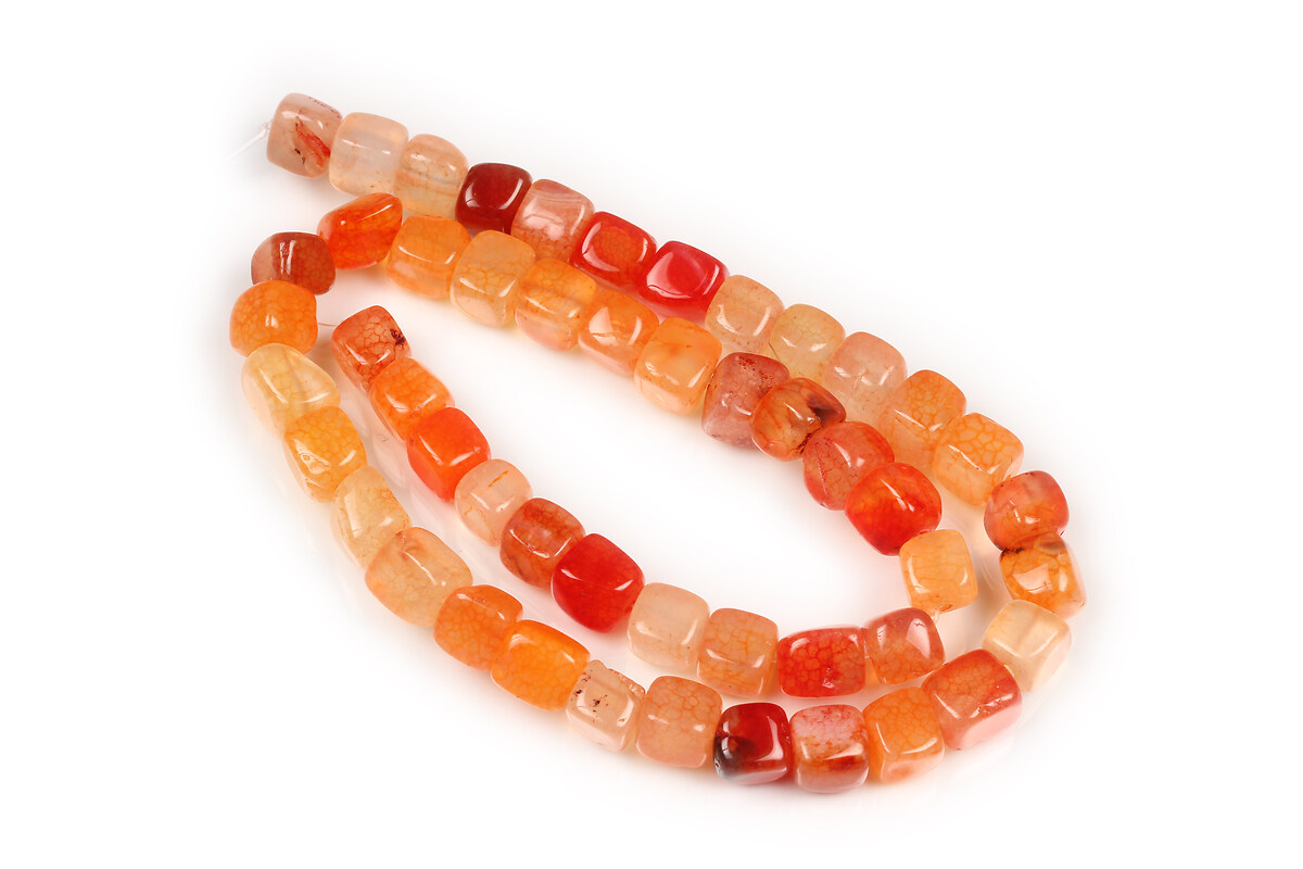 Margele agate crackle cub 5-8x4-8mm (sirag)