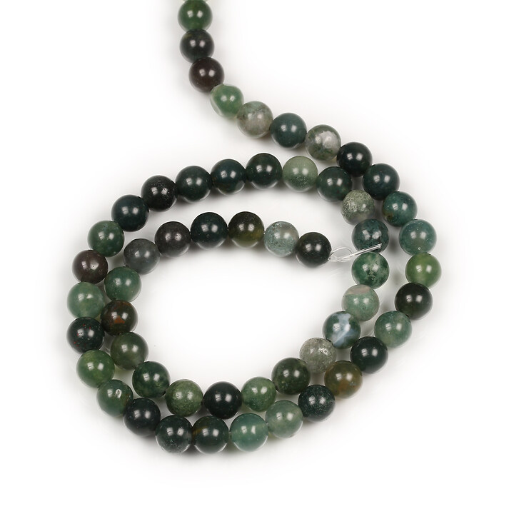 Margele Moss Agate sfere 6mm (sirag)