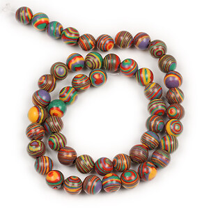 Margele compozit multicolor sfere 8mm (sirag)