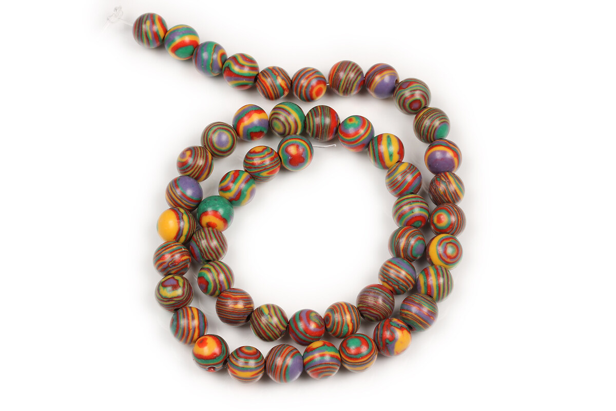 Margele compozit multicolor sfere 8mm (sirag)