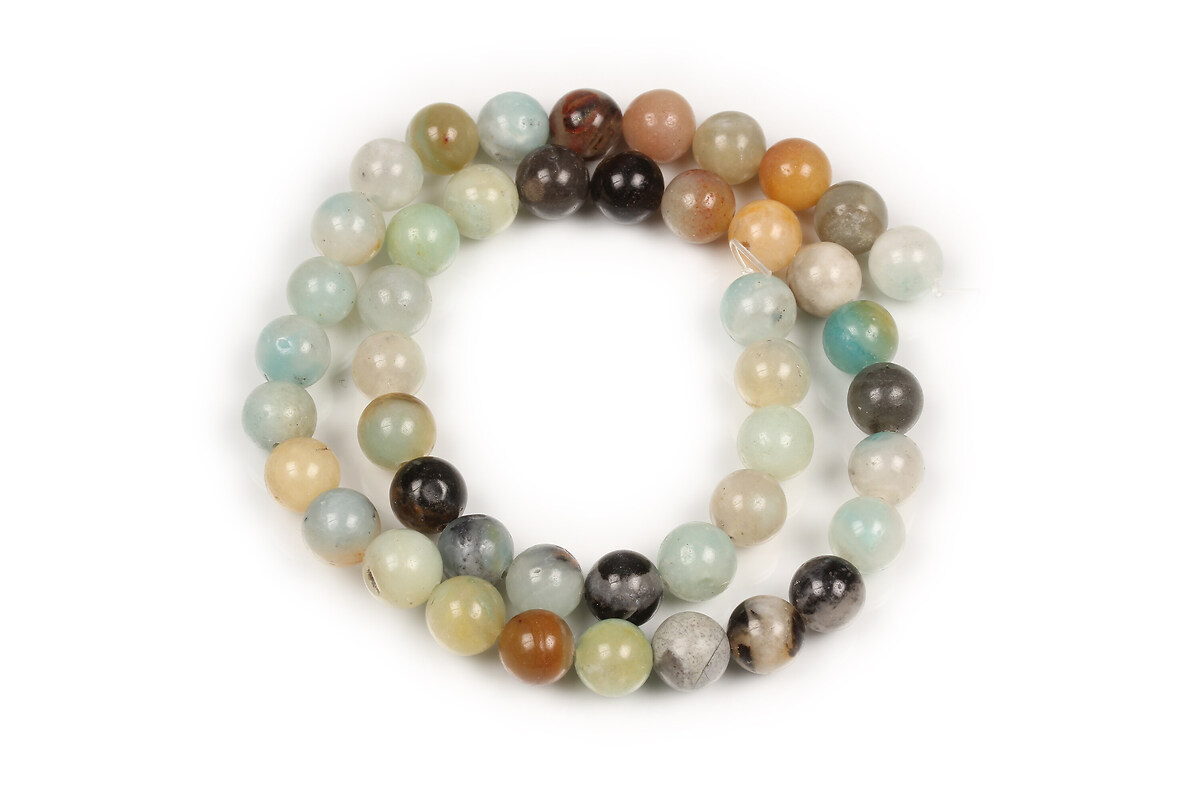 Margele flower amazonite sfere 8mm (sirag)