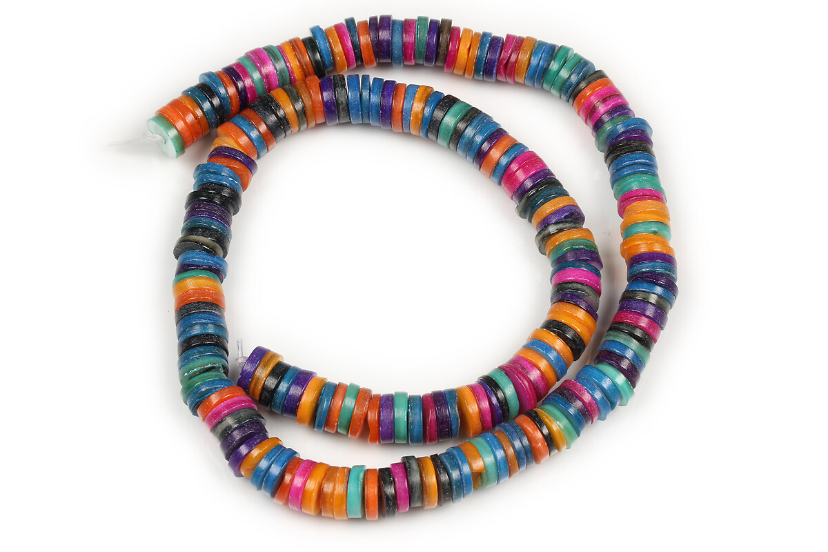 Margele sidef multicolor rondele Heishi 1-3x8-8,5mm (sirag)