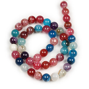 Margele agate striped sfere 8mm (sirag) - mix