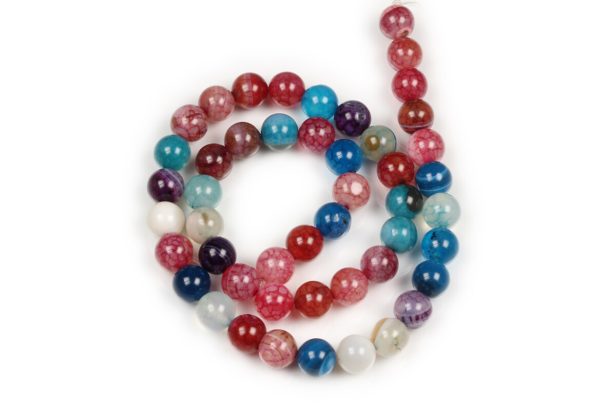 Margele agate striped sfere 8mm (sirag) - mix