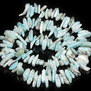 Margele amazonite fulgi 2-5x9-15mm (sirag)