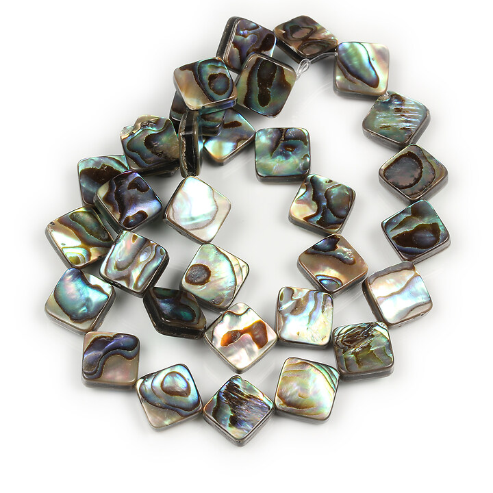 Margele paua shell romb 12x12mm (sirag)