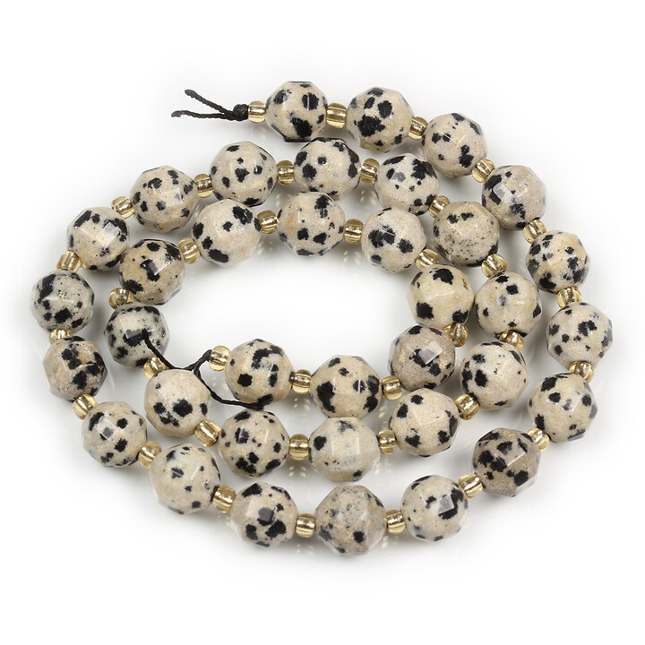 Margele jasp dalmatian 7-8x7-8mm (sirag)