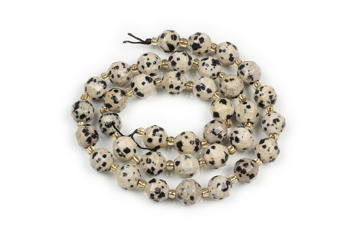 Margele jasp dalmatian 7-8x7-8mm (sirag)