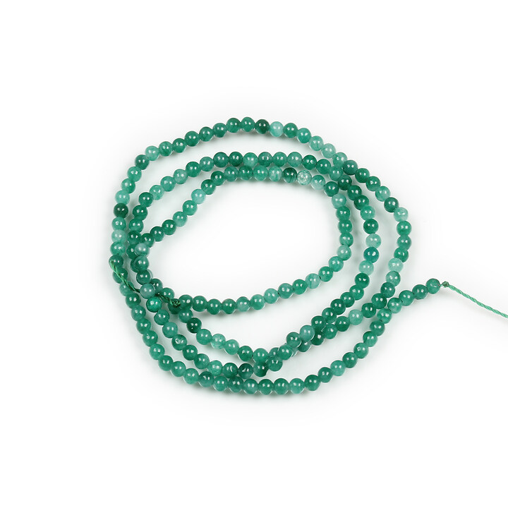 Margele jad verde sfere 2,5-3mm (sirag)