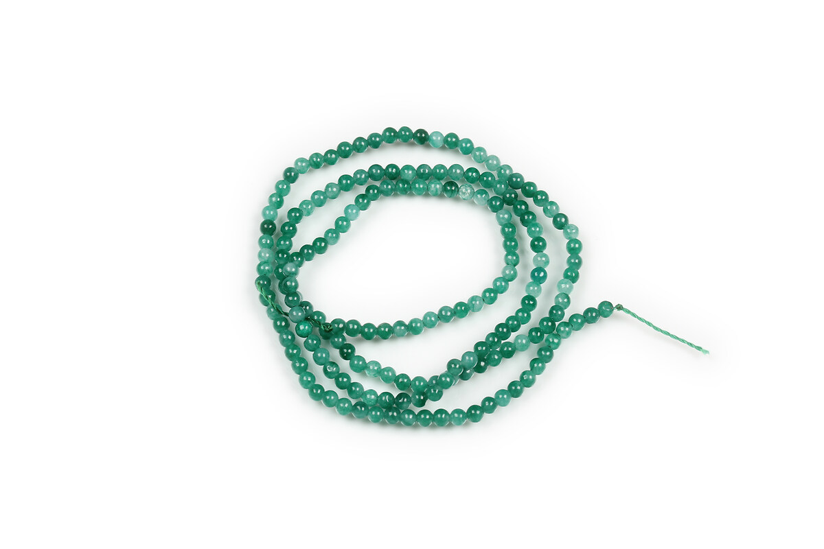 Margele jad verde sfere 2,5-3mm (sirag)