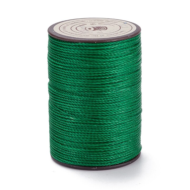 Rola ata cerata rotunda rasucita micro macrame 0,8mm, rola aprox. 50m - verde