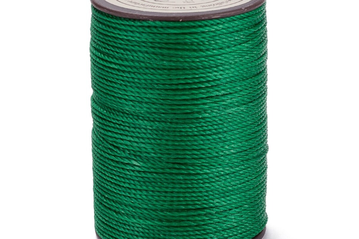 Rola ata cerata rotunda rasucita micro macrame 0,8mm, rola aprox. 50m - verde