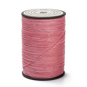 Rola ata cerata rotunda micro macrame, 0,45mm, rola 160m - roz flamingo