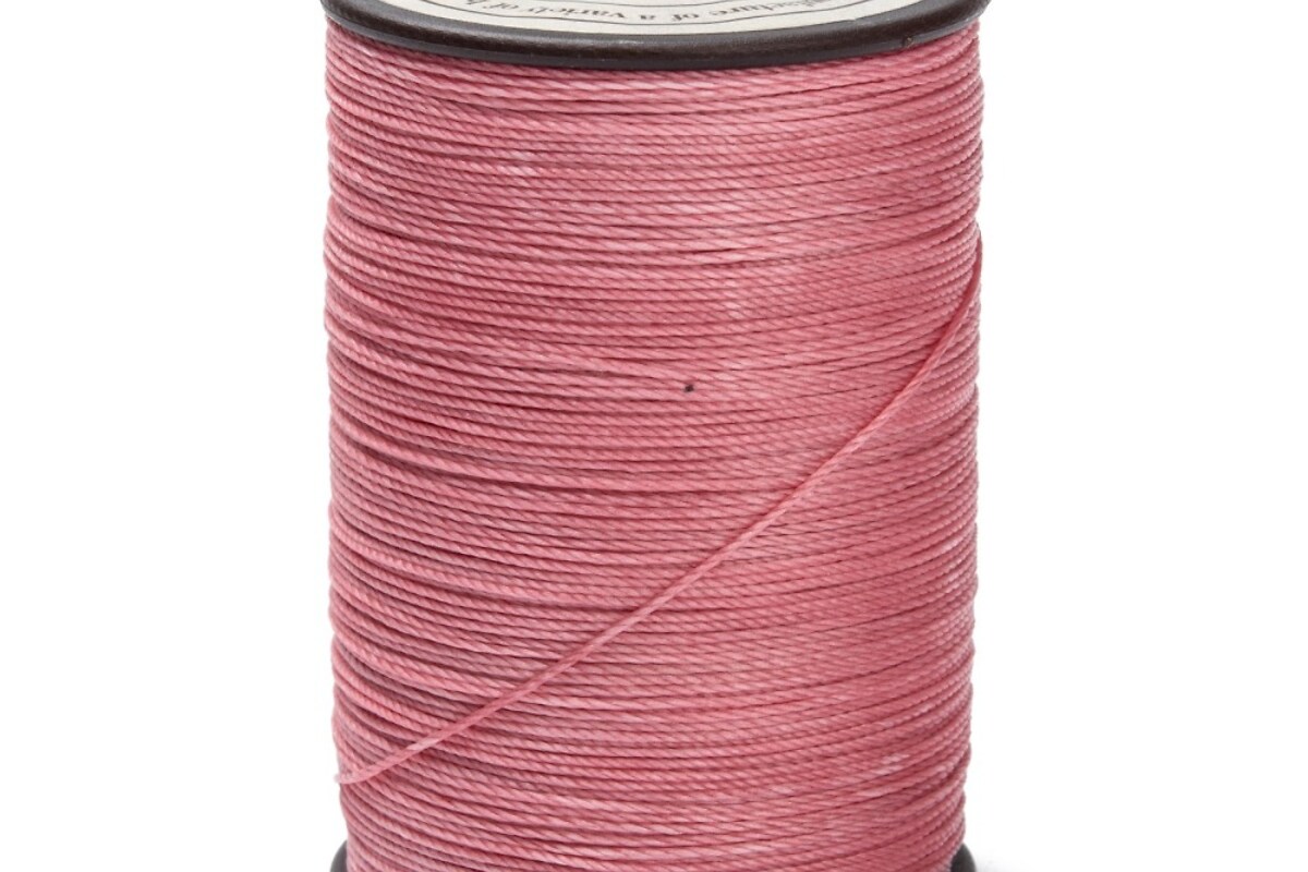 Rola ata cerata rotunda micro macrame, 0,45mm, rola 160m - roz flamingo