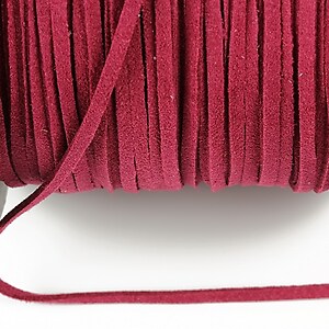 Snur suede (imitatie piele intoarsa) 3x1mm, burgundy (5m)