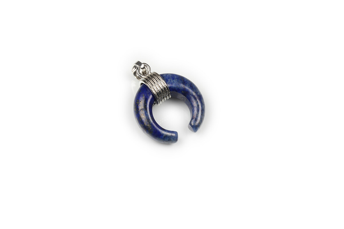 Pandantiv lapis lazuli crescent moon 22x20mm