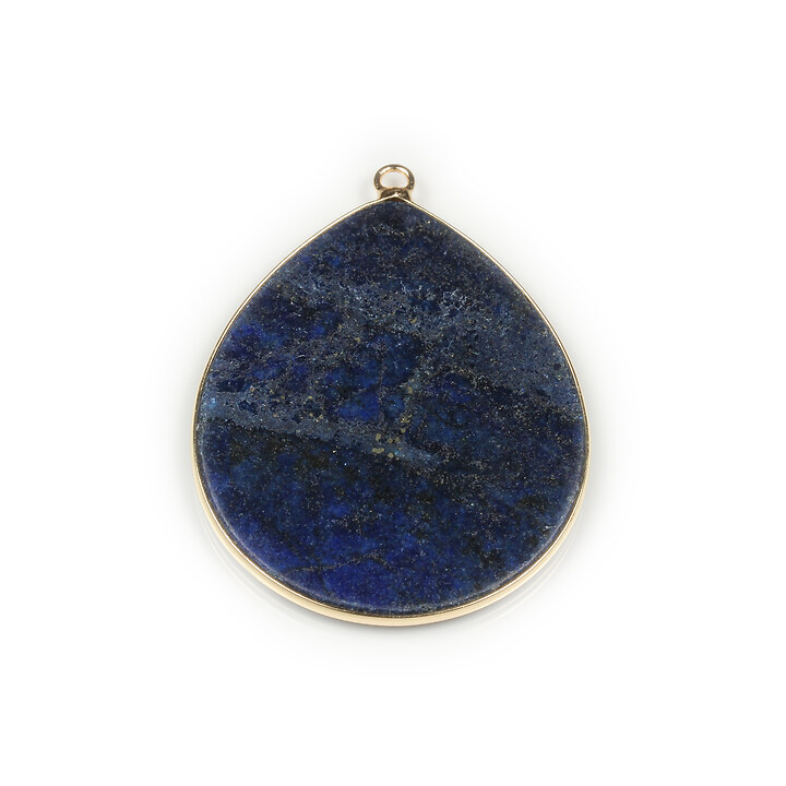 Pandantiv lapis lazuli lacrima in montura aurie 40x32mm