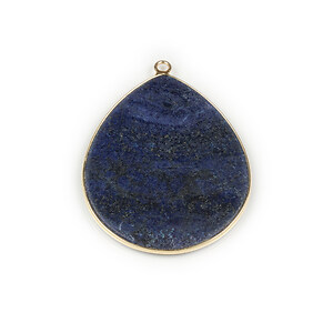 Pandantiv lapis lazuli lacrima in montura aurie 40x32mm