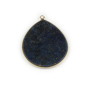 Pandantiv lapis lazuli lacrima in montura aurie 40x32mm