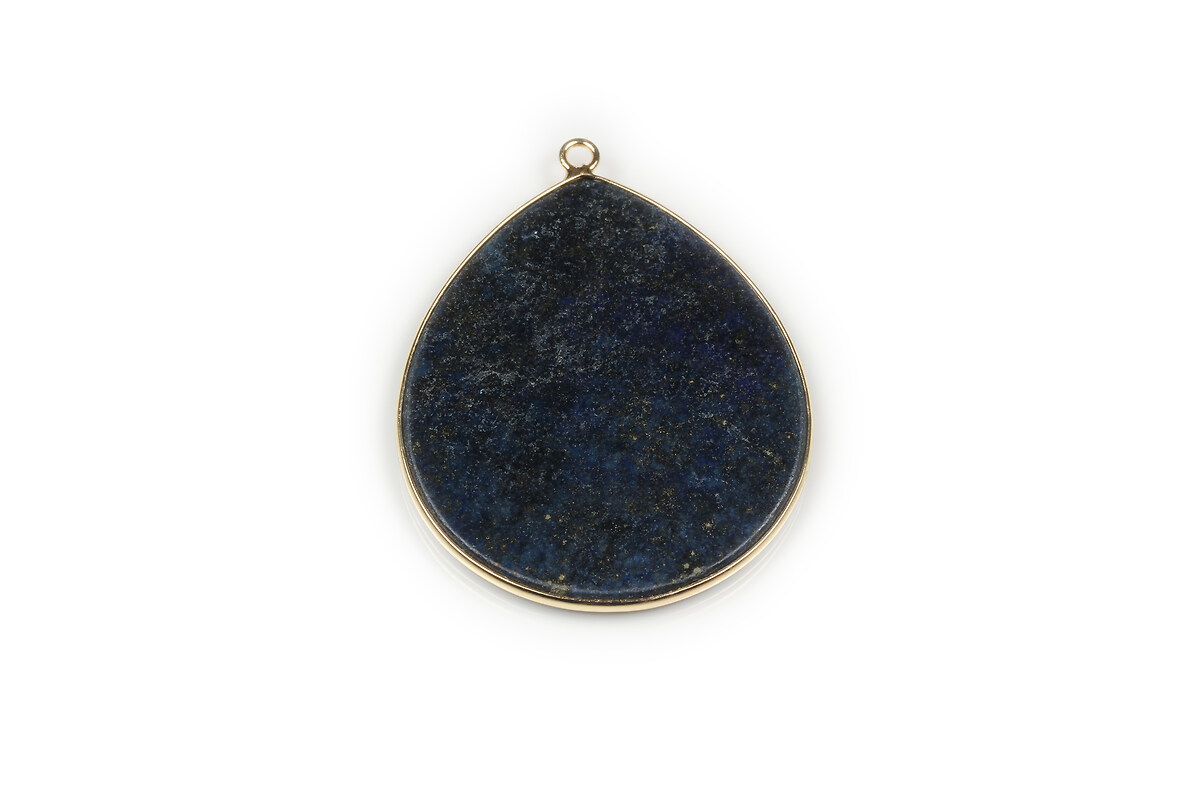 Pandantiv lapis lazuli lacrima in montura aurie 40x32mm