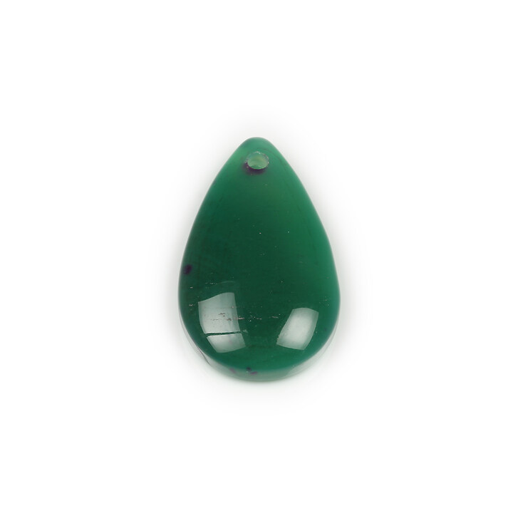 Pandantiv agata verde lacrima 33x21mm