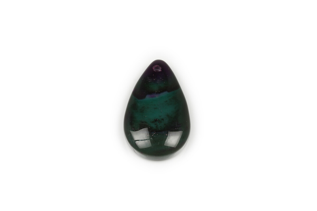 Pandantiv agata verde lacrima 33x21mm