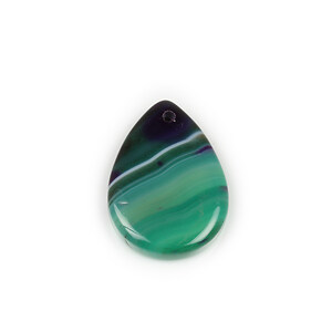 Pandantiv agata verde lacrima 33x21mm