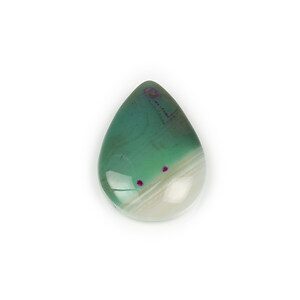 Pandantiv agata verde lacrima 33x21mm