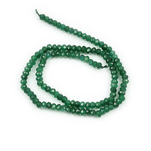 Margele jad alb colorat rondele fatetate 4-5x3mm (sirag) - mix verde