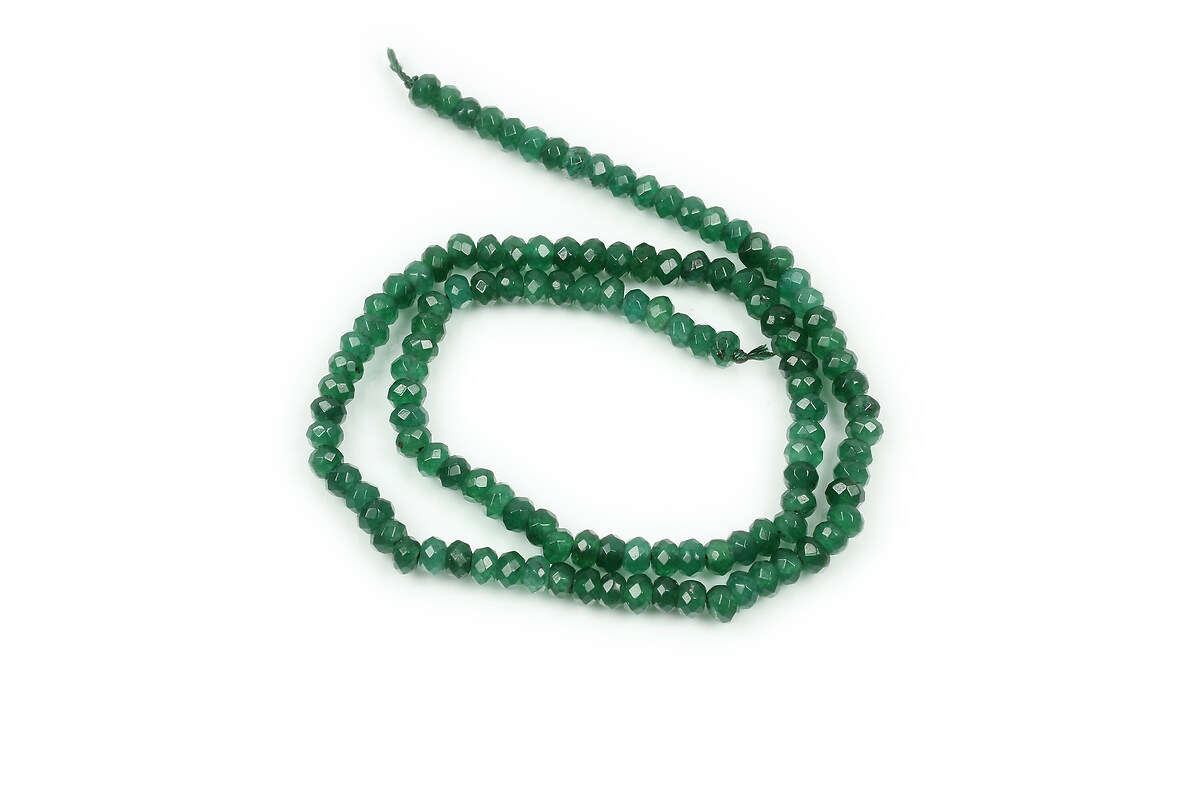 Margele jad alb colorat rondele fatetate 4-5x3mm (sirag) - mix verde