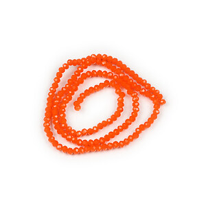 Margele cristal rondele 2x3mm (sirag) - portocaliu rosiatic