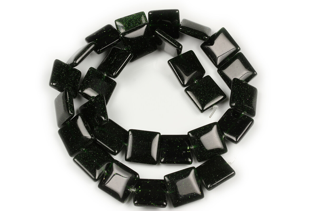 Margele green goldstone pernute 14x4mm (sirag)