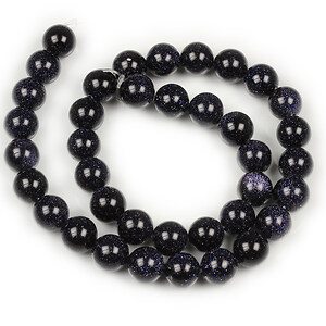 Margele blue goldstone sfere 10mm (sirag)