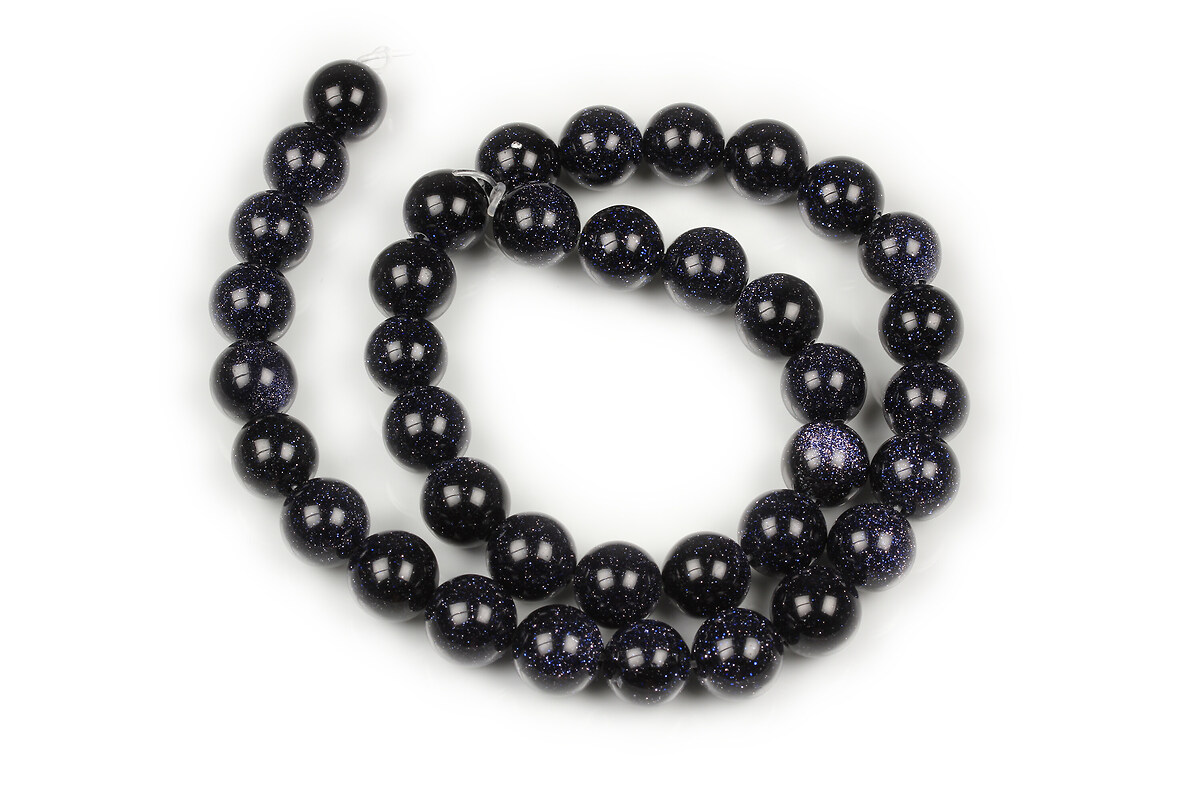 Margele blue goldstone sfere 10mm (sirag)