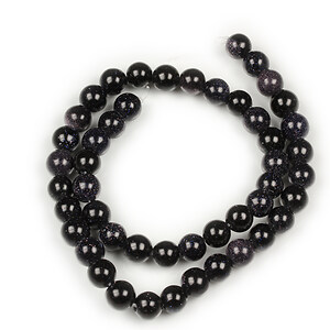 Margele blue goldstone sfere 8mm (sirag)