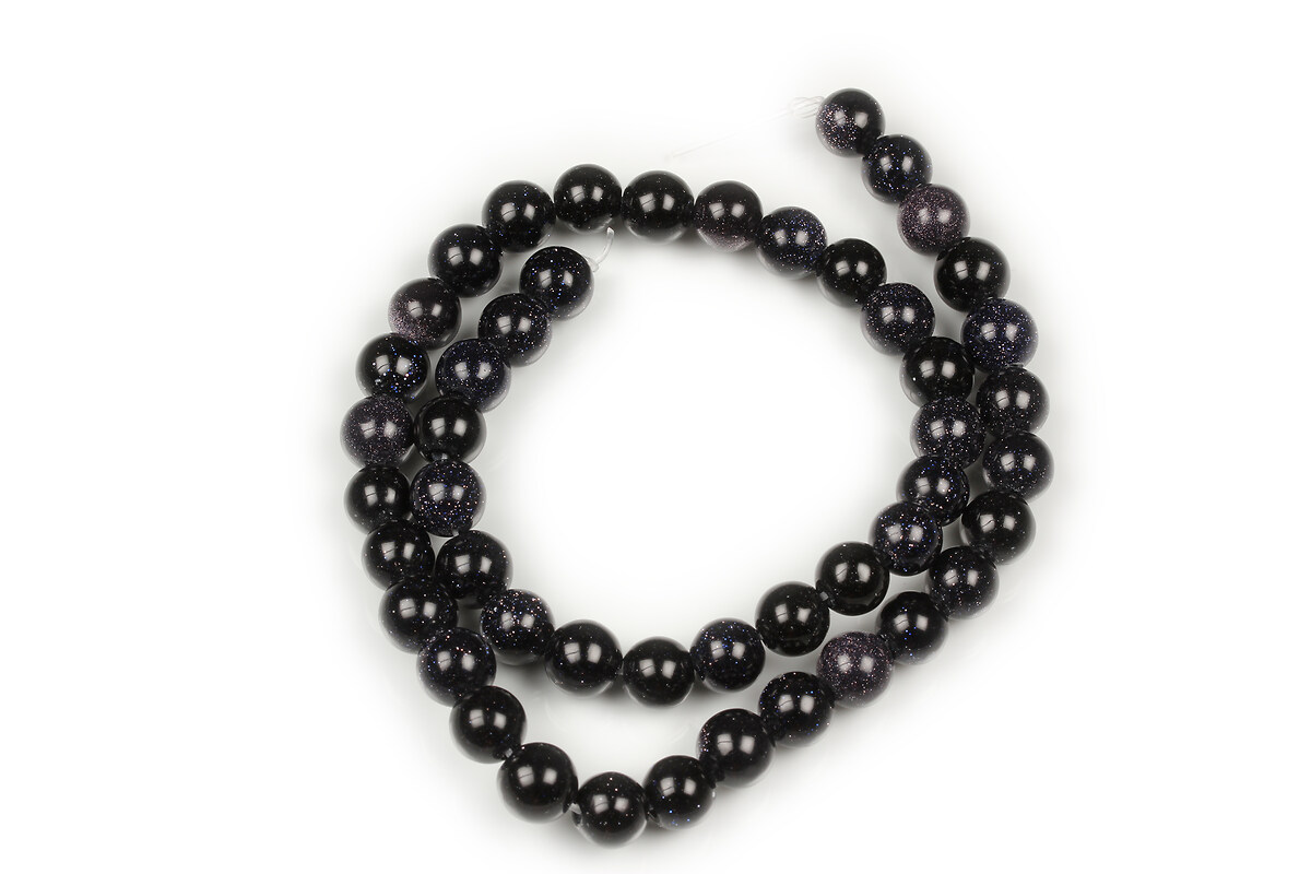 Margele blue goldstone sfere 8mm (sirag)