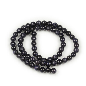 Margele blue goldstone sfere 6mm (sirag)