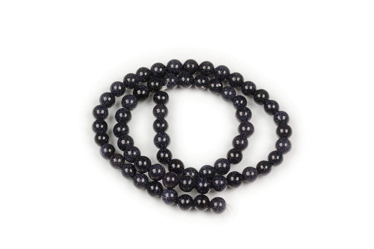 Margele blue goldstone sfere 6mm (sirag)