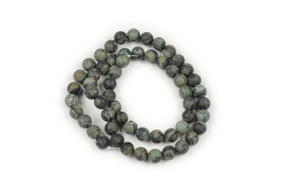 Margele Kambaba Jasper frosted (mat) sfere 6mm (sirag)