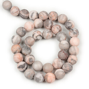 Margele Zebra Jasper frosted (mat) sfere 10mm (sirag)