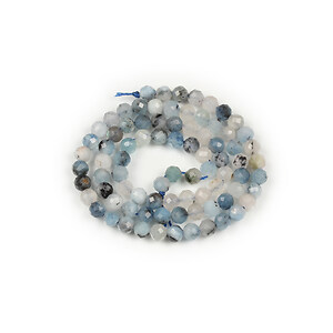 Margele aquamarine sfere fatetate 4,5-5mm (sirag)