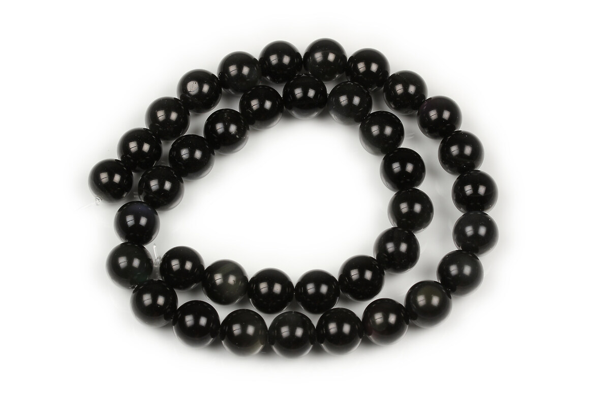 Margele obsidian grad AA sfere 10mm (sirag)