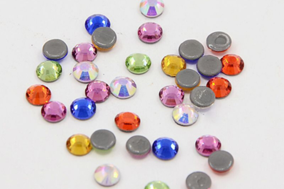 Strasuri cristal HOTFIX, marime SS20 (4,6-4,8mm), aprox. 1440 buc. - multicolor